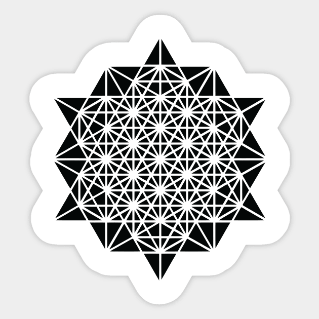 The Base 64 Creation Tee Star Tetrahedron Merkaba Sticker by Teenugs